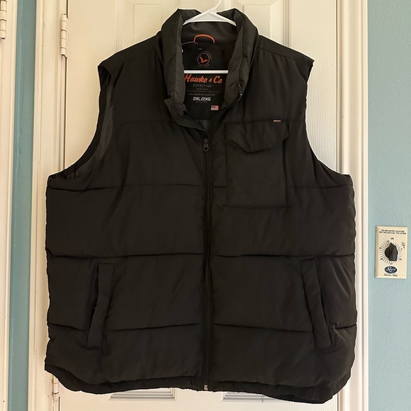 NWOT Hawke & Co. Black Shell Vest Puffer Jacket. Size 2XL. - Picture 1 of 4